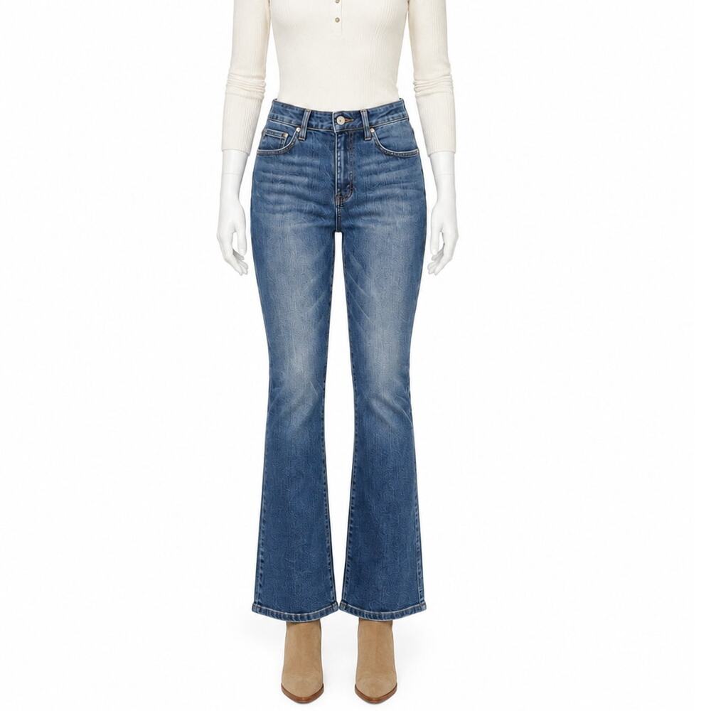 Judy Blue Womens 7 28, 26x30 High Rise Bootcut Jeans Medium Wash Stretch Denim